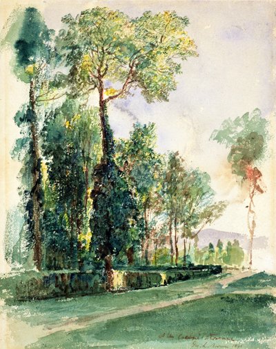 En las Cascine, Florencia, 1845 de George Loring Brown