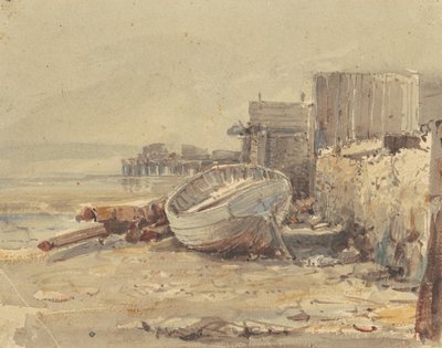 Barco varado, c.1880 de George Loring Brown
