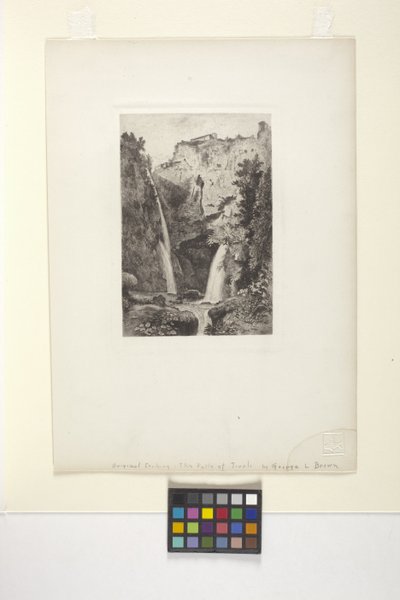 Las cataratas de Tivoli (tinta) de George Loring Brown