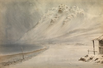 Tormenta de nieve en Penmaenmawr, Norte de Gales de George Lothian Hall