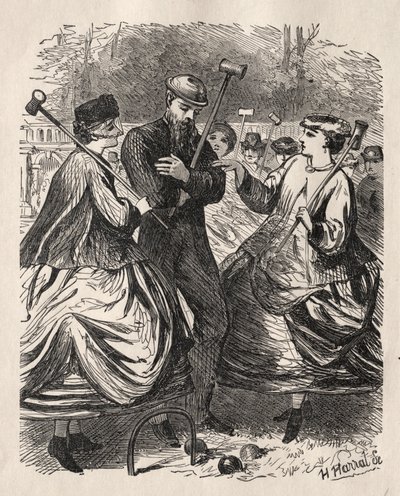 Nuestra fiesta de croquet, 1864 de George Louis Palmella Busson Du Maurier