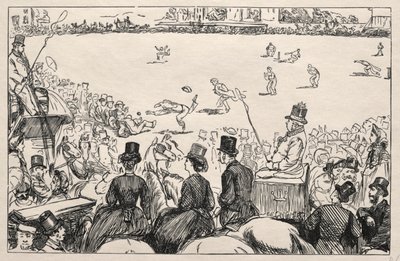 Partido de cricket universitario en Lords, 1862 de George Louis Palmella Busson Du Maurier