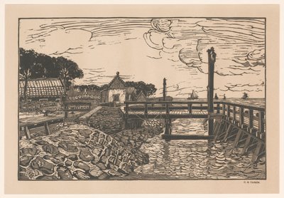 Vista del muelle y de las casas de George Marinus Tamson