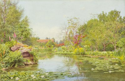 El estanque de los lirios (acuarela) de George Marks
