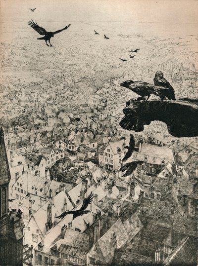 Las grajillas de Chartres, 1917 de George Marples