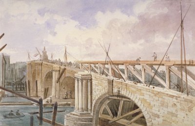 Trabajos de demolición en el Puente de Blackfriars, 1864 de George Maund