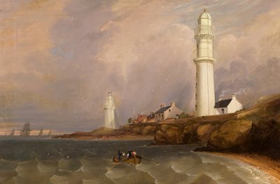 Faros - West Lights, Tayport, c.1840 (óleo sobre lienzo) de George McGillivray