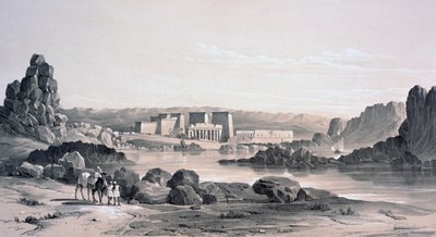 Philae, mirando al sur, Egipto, 1843 de George Moore