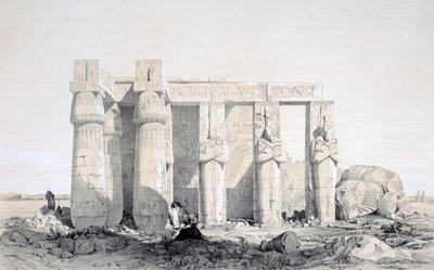 El Ramseion, Luxor, Egipto, siglo XIX de George Moore