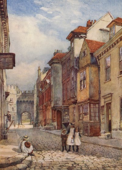Church Street, mirando al norte (litografía en color) de George Moore Henton