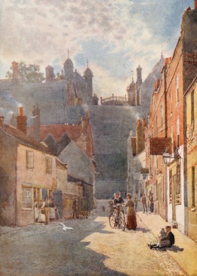 River Street (litografía en color) de George Moore Henton