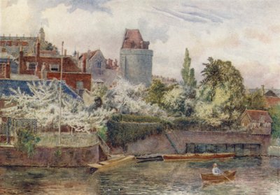 Riverside Gardens (litografía en color) de George Moore Henton