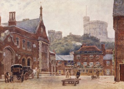 La Torre Redonda y la Estación de Ferrocarril del Suroeste (litografía en color) de George Moore Henton