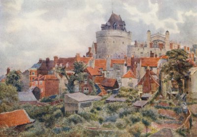 West End of Castle from Great Western Railway Station (litografía en color) de George Moore Henton