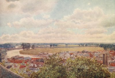 Vista hacia el oeste desde la terraza norte (litografía en color) de George Moore Henton