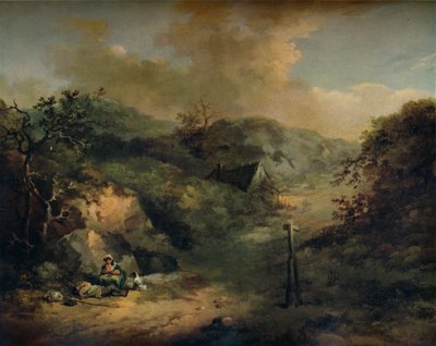 Una ladera con vagabundos reposando de George Morland