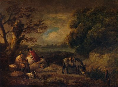 Gitanos descansando con burro, 1795 de George Morland