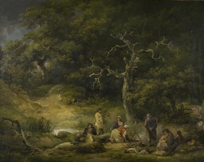 Gitanos en un paisaje, c.1790 de George Morland