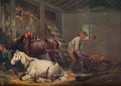 Caballos en un establo, 1791 de George Morland