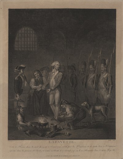 Lafayette en prisión en Olmütz de George Morland