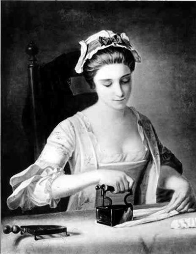 Doncella planchando de George Morland