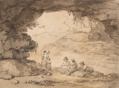 Campesinos en una gruta de George Morland