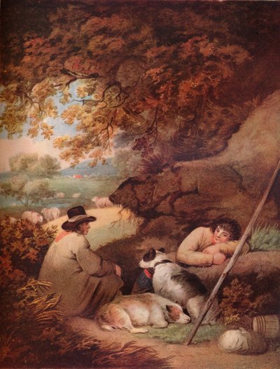 Pastores descansando, siglo XVIII, 1919 de George Morland