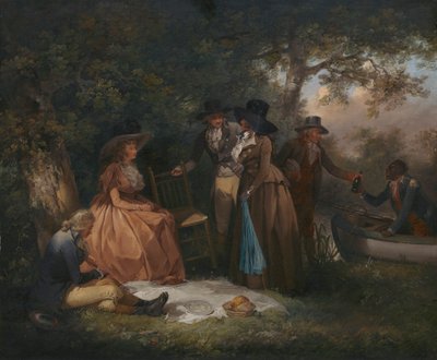 El festín de los pescadores de George Morland