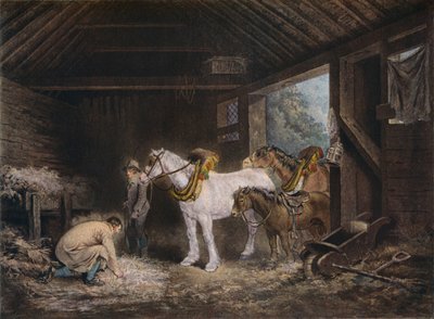 El establo del granjero, 1791 de George Morland