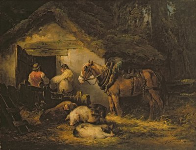 La puerta del establo de George Morland