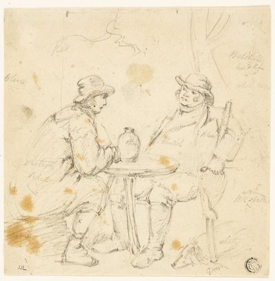 Dos hombres a la mesa de George Morland