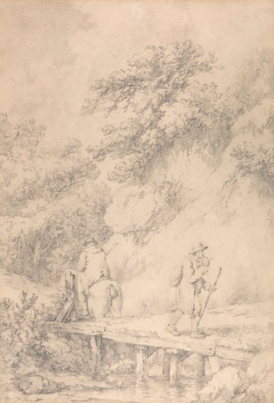 Dos hombres en una carretera rural de George Morland