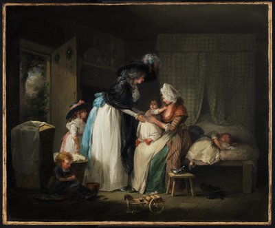 Visita del niño a la enfermera de George Morland