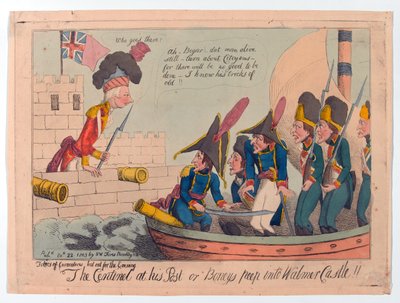 ¿El Centinela en su puesto o la mirada de Boney en el Castillo de Walmer? de George Moutard Woodward