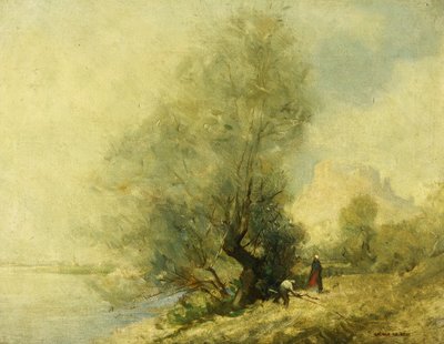 En el Sena cerca del castillo Gaillard en Les Andeleys entre Rouen y París de George Murray