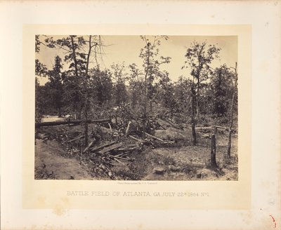 Campo de batalla de Atlanta, Georgia, 22 de julio de 1864, No. 1 de George N. Barnard