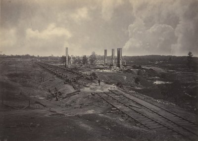 Destrucción del tren de ordenanzas de Hood, 1860s de George N. Barnard
