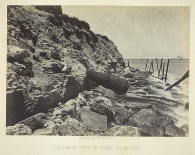 Vista exterior de Fort Sumpter de George N. Barnard