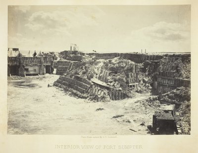 Vista interior de Fort Sumpter, 1866 de George N. Barnard