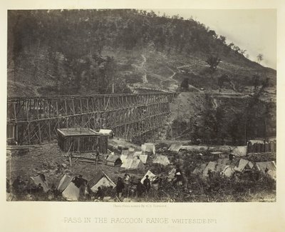 Paso en la cordillera Raccoon, Whiteside No. 1 de George N. Barnard