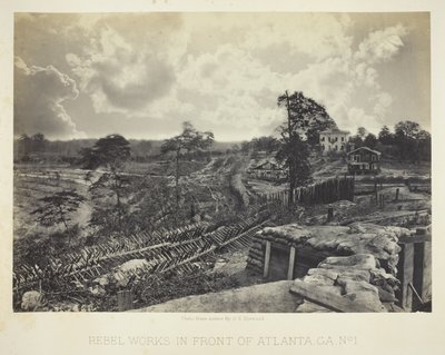 Obras rebeldes frente a Atlanta, GA, nº 1 de George N. Barnard