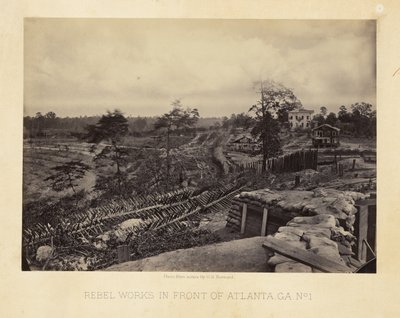Fortificaciones rebeldes frente a Atlanta, Georgia, n.º 1 de George N. Barnard