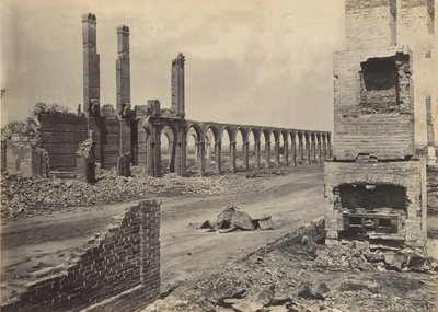 Ruinas del Depósito de Ferrocarril, Charleston, Carolina del Sur, 1860s de George N. Barnard