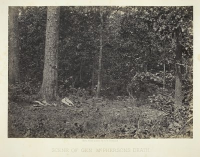 Escena de la muerte del General McPherson, 1864-66 de George N. Barnard