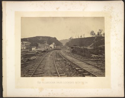 El paso de Allatoona mirando al norte, Georgia de George N. Barnard