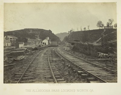 El paso de Allatoona, mirando al norte, GA de George N. Barnard