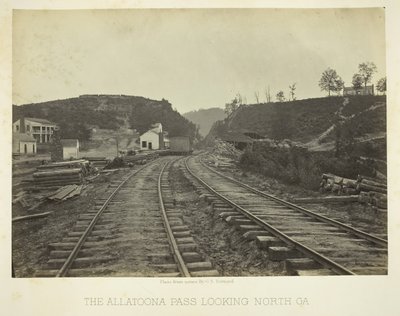 El paso de Allatoona, mirando al norte, GA de George N. Barnard