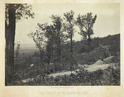 La cresta de Mission Ridge, 1864-66 de George N. Barnard