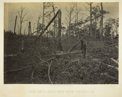 El agujero del infierno, Iglesia New Hope, GA de George N. Barnard