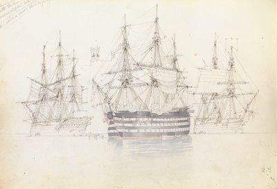 Ejercicio de vela en el puerto de Malta de George Pechell Mends